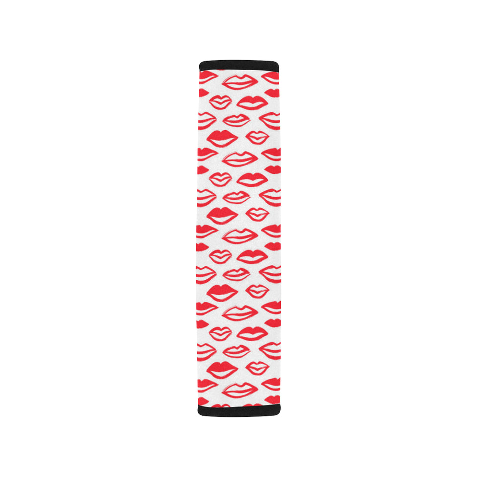 Lips Pattern Print Design 05 Car Seat Belt Cover