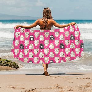 Guinea Pig Pattern Print Design 01 Beach Towel