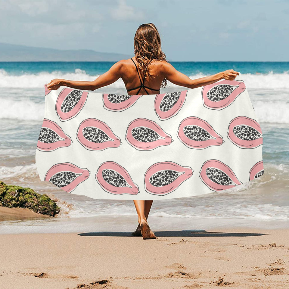 papaya pattern Beach Towel