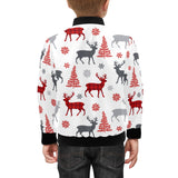 Deer tree snowflakes chrismas pattern Kids' Boys' Girls' Bomber Jacket