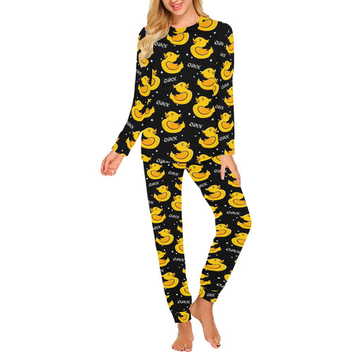 Duck Pattern Print Design 05 Women's All Over Print Pajama Set