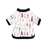 Cute Christmas tree pattern All Over Print Pet Dog Round Neck Fuzzy Shirt
