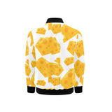 Cheese slice pattern Kids' Boys' Girls' Bomber Jacket