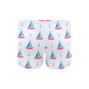 Sailboat anchor pattern Men's Swimming Trunks