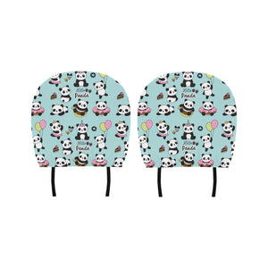 Cute baby panda pattern Car Headrest Cover