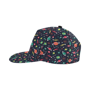 colorful space pattern planet star All Over Print Snapback Cap