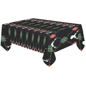 Deer Christmas new year pattern argyle Tablecloth
