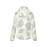Ginkgo leaves pattern Women's Padded Hooded Jacket
