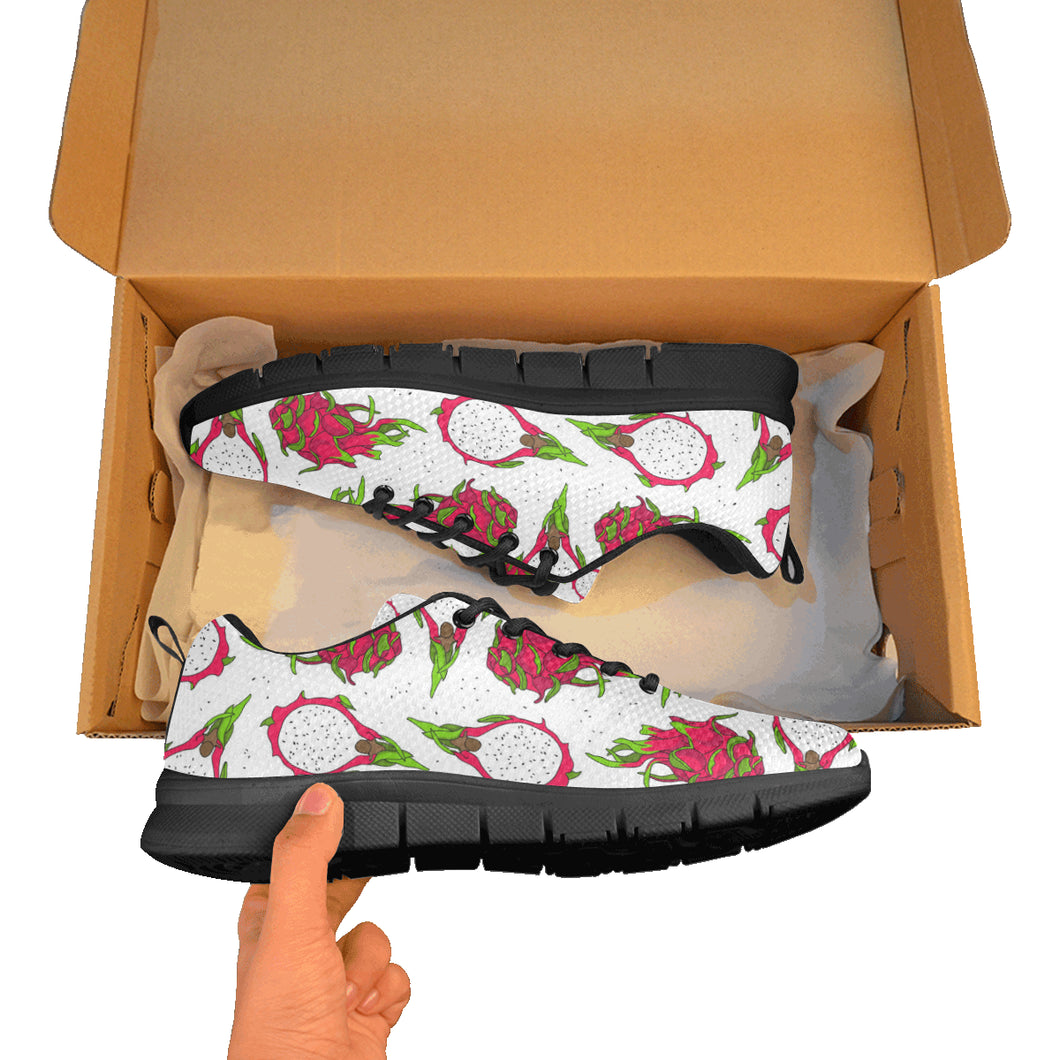 dragon fruits white background Women's Sneaker Shoes