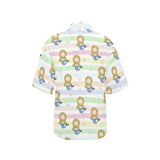 Cute hand drawn mermaid Women's All Over Print Hawaiian Shirt