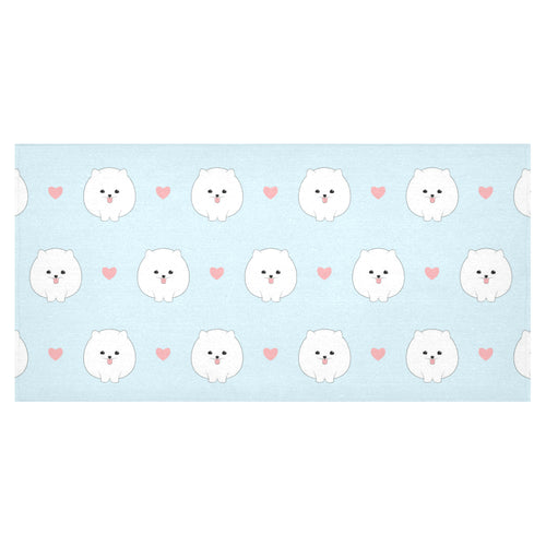 White cute pomeranian pattern Tablecloth