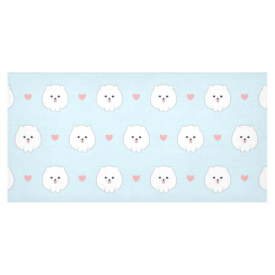 White cute pomeranian pattern Tablecloth