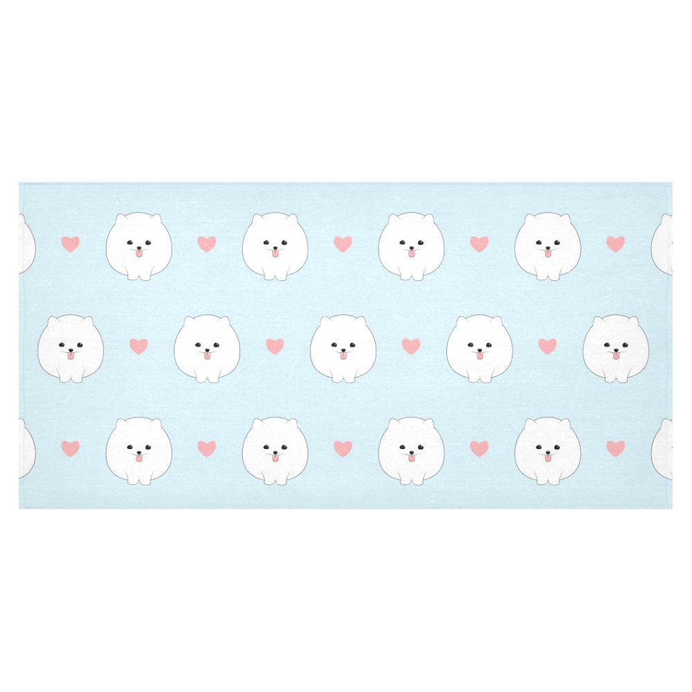 White cute pomeranian pattern Tablecloth