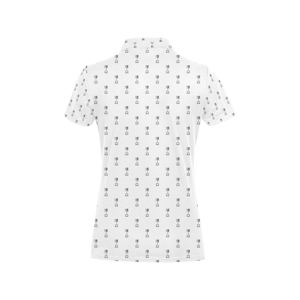 Engine Piston Background Pattern Print Design 01 Women's All Over Print Polo Shirt