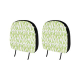 Green Peas Pattern Print Design 03 Car Headrest Cover