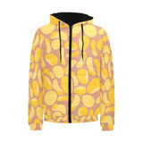 Potato Chips Pattern Print Design 01 Men's Padded Hooded Jacket