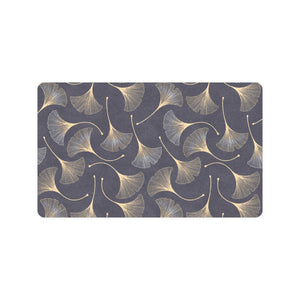 Gold ginkgo leaves Doormat