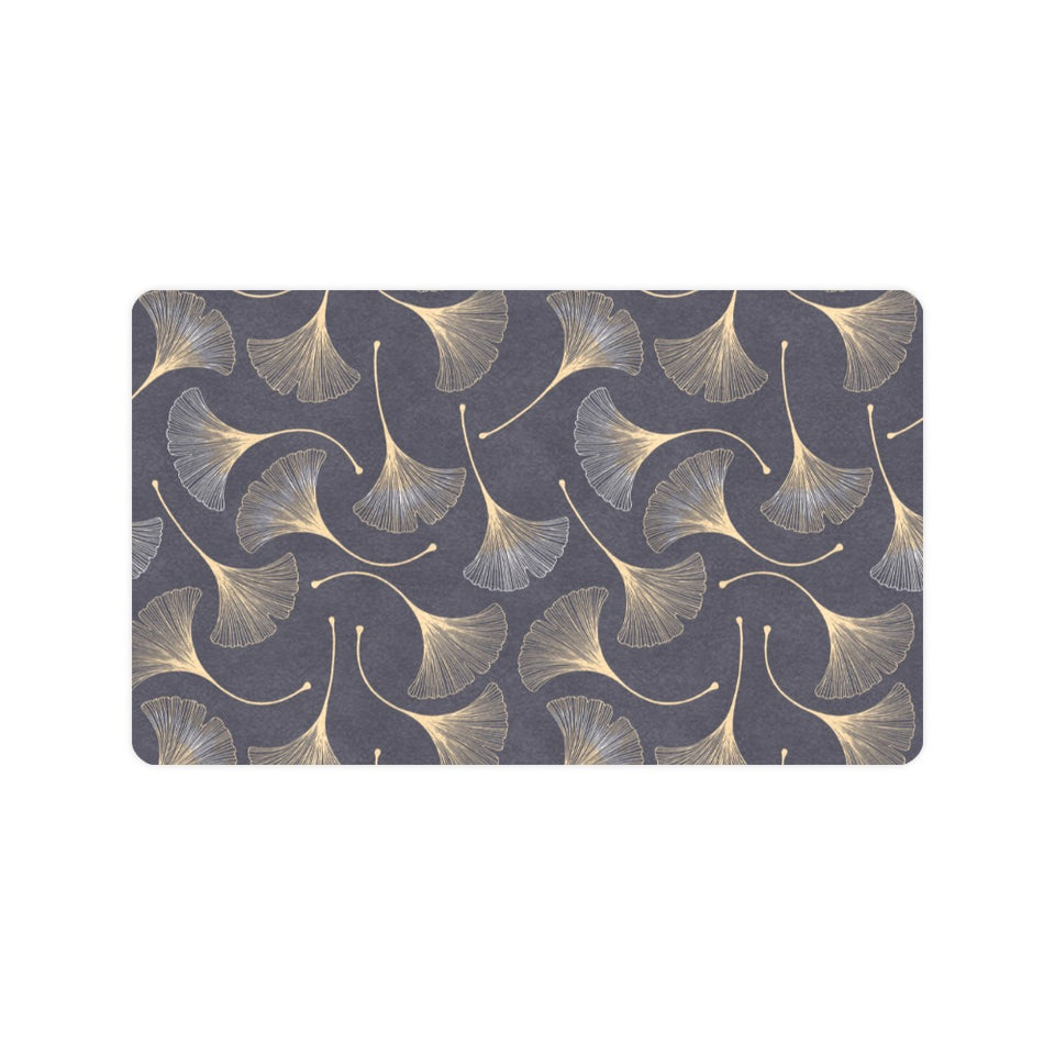 Gold ginkgo leaves Doormat