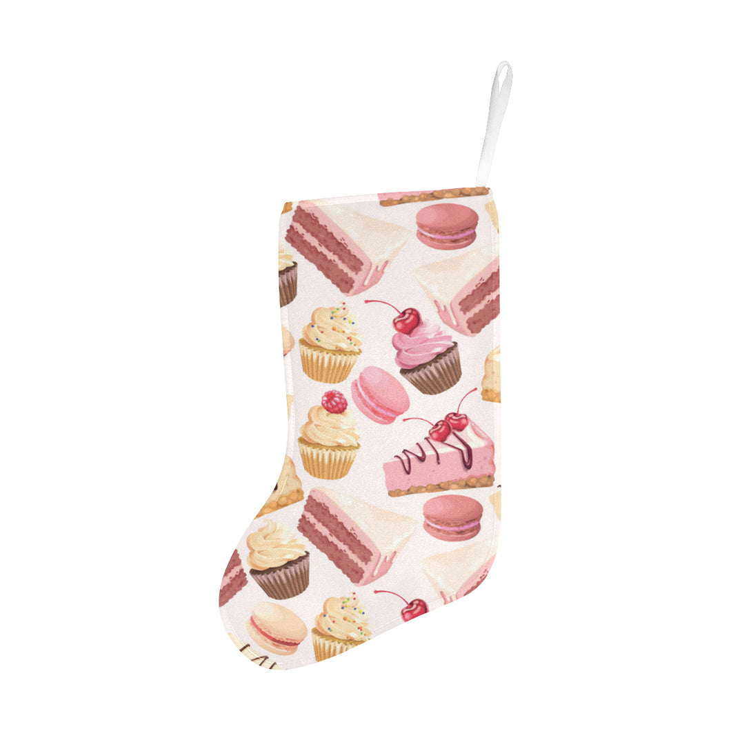 Cake cupcake sweets pattern Christmas Stocking