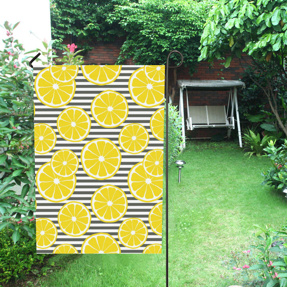 slice of lemon design pattern House Flag Garden Flag