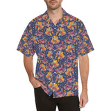 Goldfish Pattern Print Design 05 Men's All Over Print Hawaiian Shirt (Model T58)