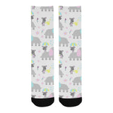 Cute elephant mouse pattern Crew Socks