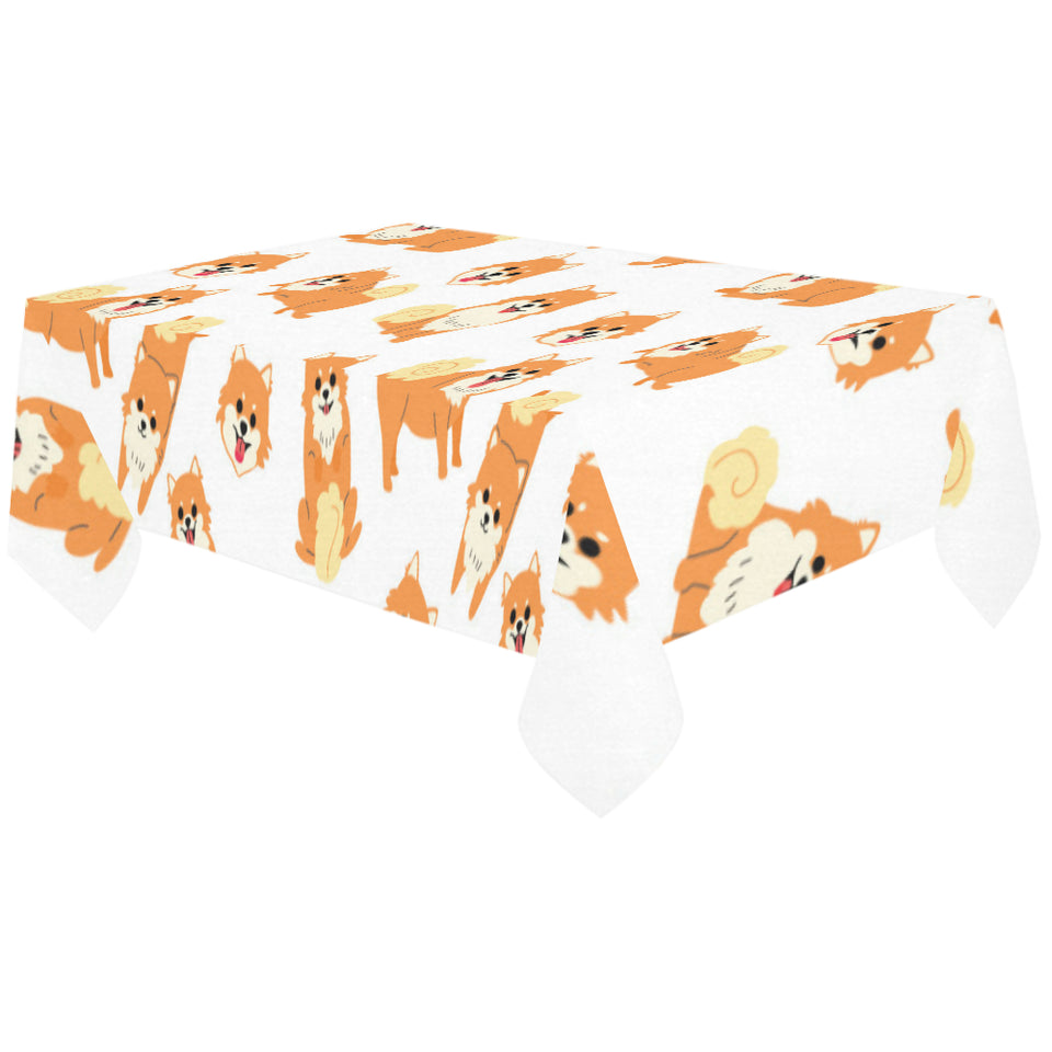 Brown pomeranian pattern Tablecloth