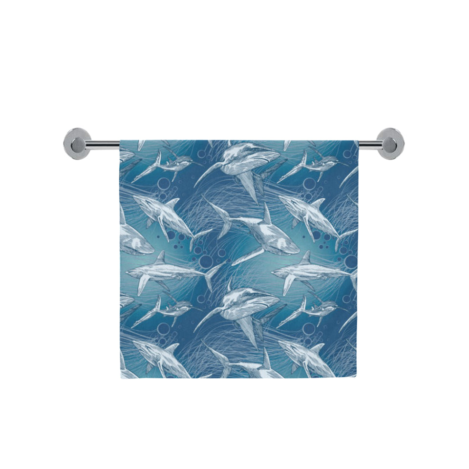 Shark hand drawn Bath Towel