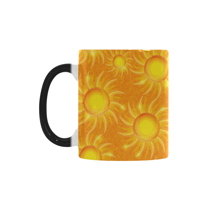 Sun orange background Morphing Mug Heat Changing Mug