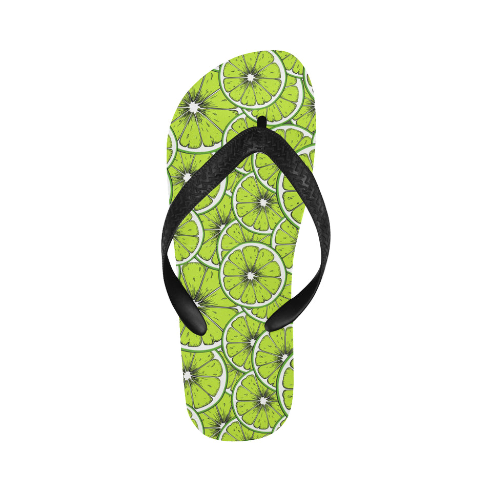 Slices of Lime design pattern Unisex Flip Flops