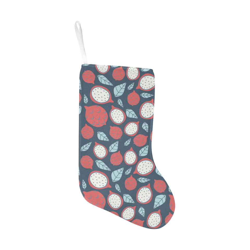dragon fruits dark blue background Christmas Stocking