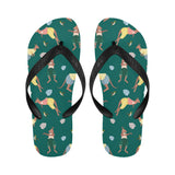 Kangaroo leaves pattern Unisex Flip Flops