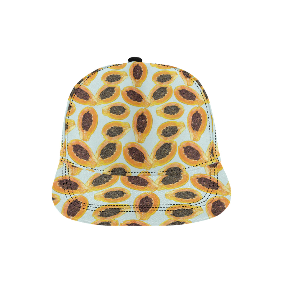 Watercolor papaya pattern All Over Print Snapback Cap