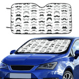 Mustache Beard Pattern Print Design 04 Car Sun Shade