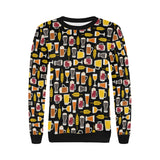 Beer type pattern Women's Crew Neck Sweatshirt