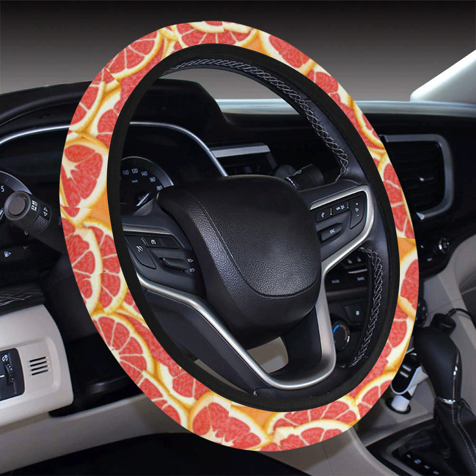 Tropical grapefruit pattern Car Steering Wheel Cover