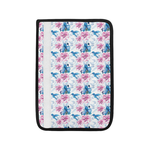 Hummingbird Pattern Print Design 02 Car Seat Belt Cover
