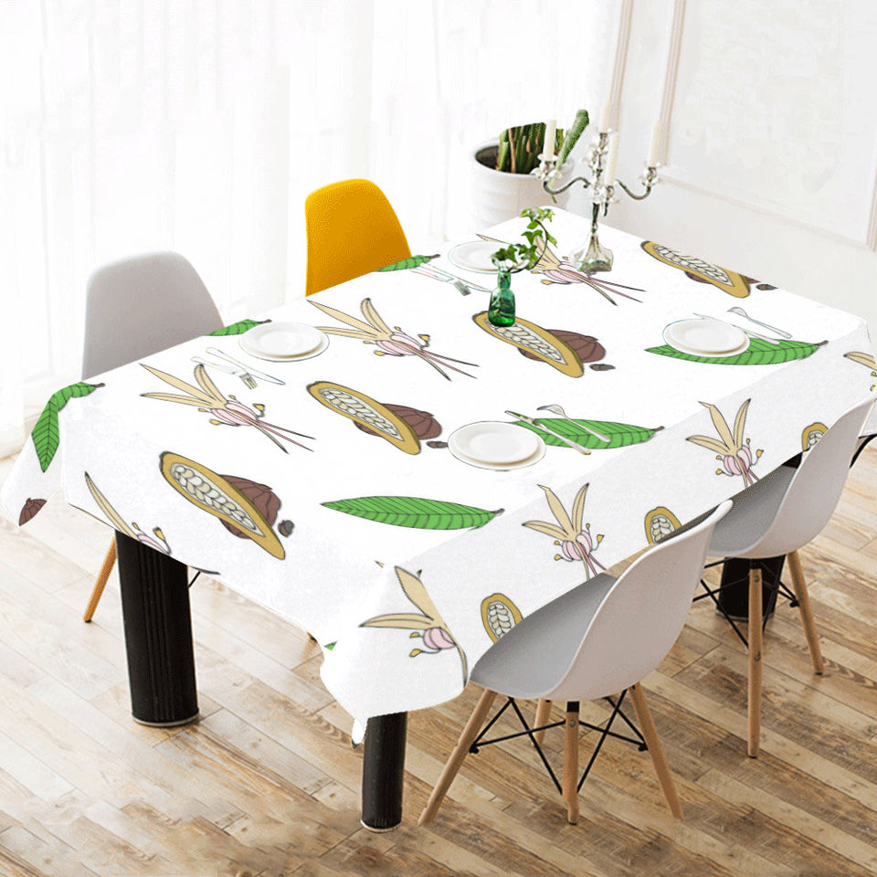 Color hand drawn cacao pattern Tablecloth