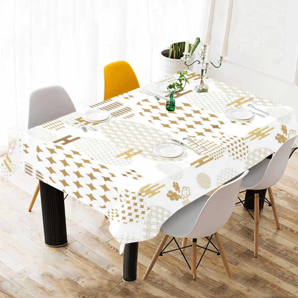 Beautiful gold japanese pattern Tablecloth