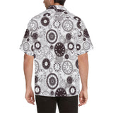 Classic vintage clock pattern Men's All Over Print Hawaiian Shirt