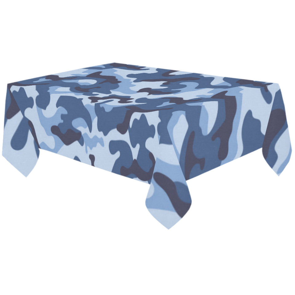 Blue camouflage pattern Tablecloth