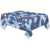 Blue camouflage pattern Tablecloth
