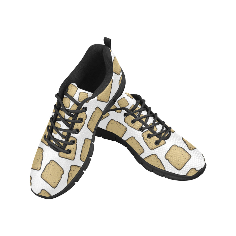 Bread Toast Pattern Print Design 03 Men's Breathable Sneakers ( Model 055)