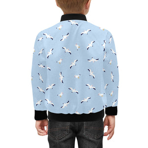 Seagull Pattern Print Design 02 Kids' Boys' Girls' Bomber Jacket