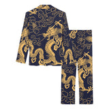 Gold dragon pattern Women's Long Pajama Set