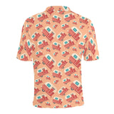 Camper Van Pattern Print Design 03 Men's All Over Print Polo Shirt