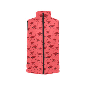 Ostrich Pattern Print Design 03 Men's Padded Vest