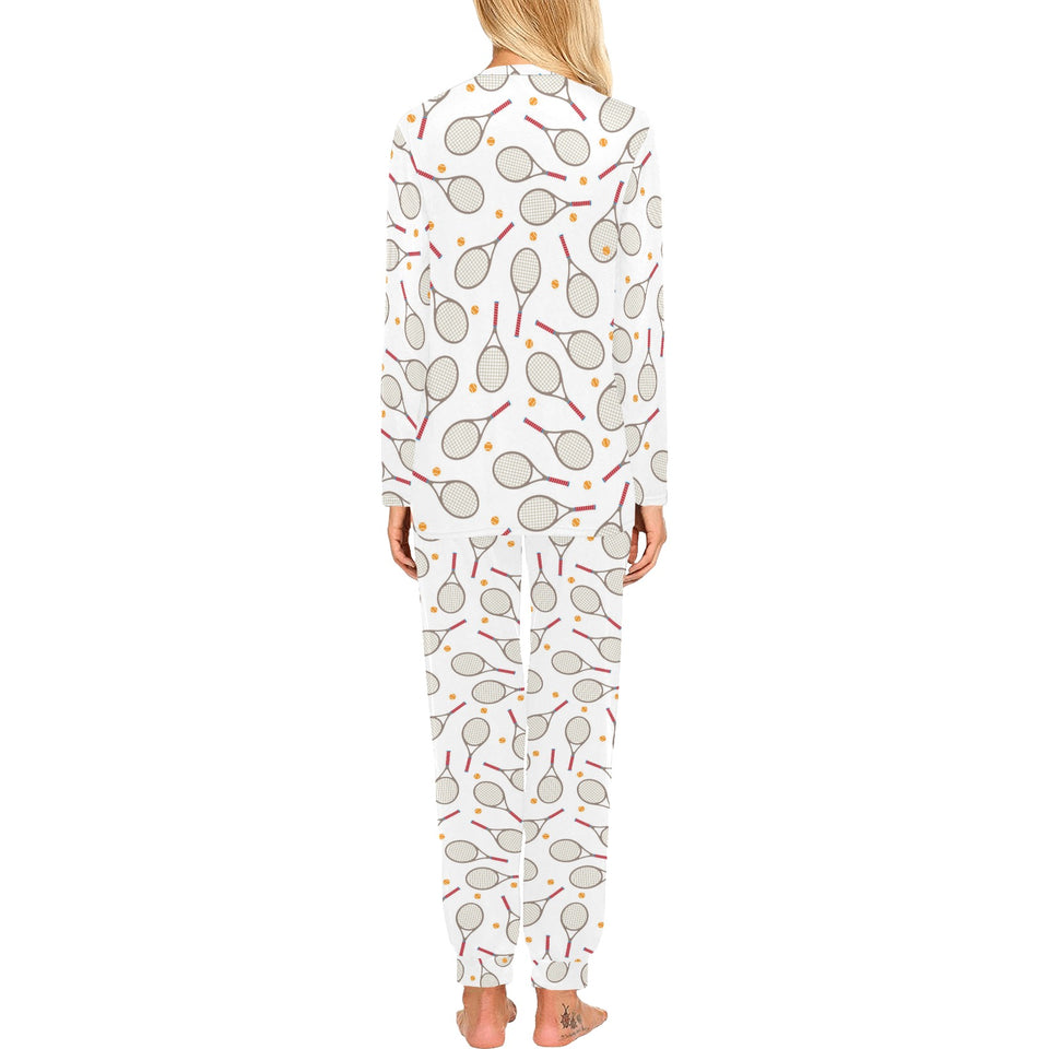 Tennis Pattern Print Design 04 Women's All Over Print Pajama Set