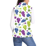 Grape pattern Women's Padded Vest