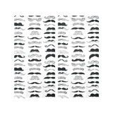 Mustache Beard Pattern Print Design 04 Gauze Curtain